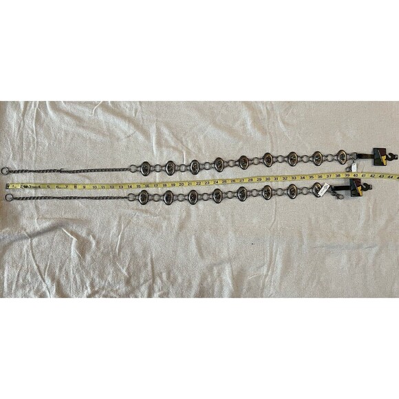 No Boundaries Women's Metal Chain Belt - Resin Rocks -  Stone Design -  Size M/L - Picture 5 of 11